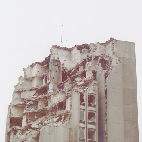 Demolished building